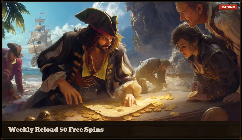 FatPirate Casino Weekly Reload 50 Free Spins